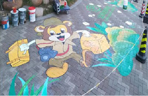 孝昌夏季画地面彩绘会遇到的问题