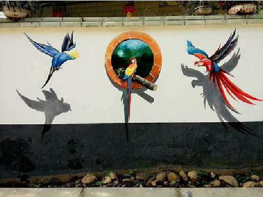 孝昌视觉错位-3D墙绘设计