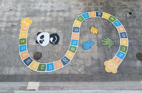 孝昌地面游戏彩绘