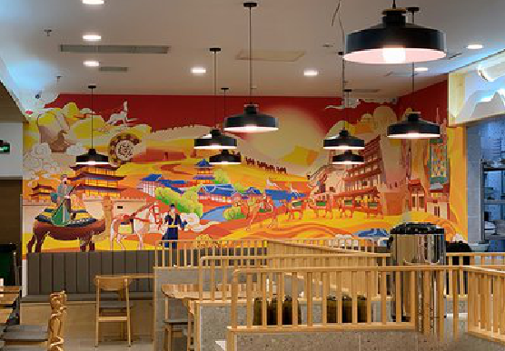 孝昌商业空间彩绘介绍。