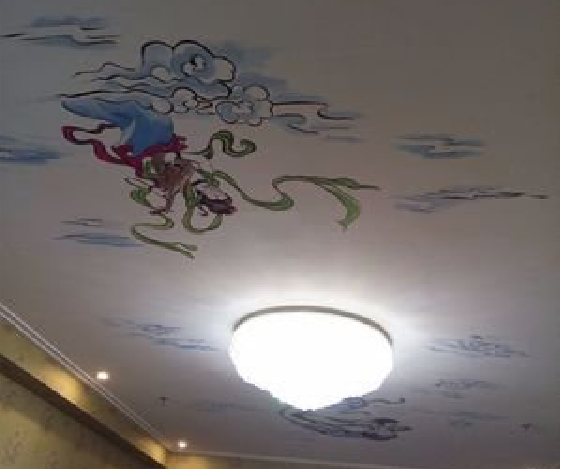 孝昌如何快速绘制天花板上的手绘墙？