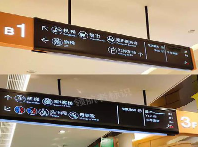 孝昌如何通过商场标识牌引导客流分布？